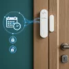 GREENBLUE GB478 Wireless WiFi Door/Window Sensor – Smart Magnetic Contact, Tuya & Gosund App, Alexa/Google, Battery Powered, White