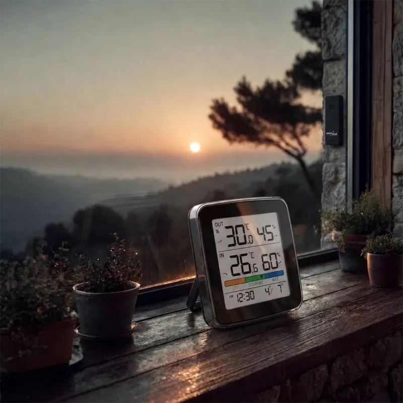 GREENBLUE GB169 B Wireless Weather Station with Color Display and Outdoor Sensor