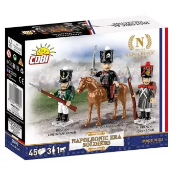 COBI KLOCKI Napoleonic Era Soldiers Building Block Minifigures – French Infantry Soldier, 25 Pieces, Historical Collection