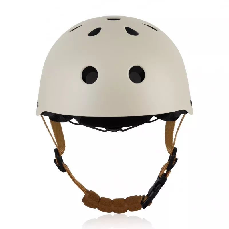 Lionelo LO-HELMET Beige Sand Bicycle Helmet – In-Mold PC Shell, 24 Vents, Headlock Dial, CE EN 1078, Size L 58-61 cm