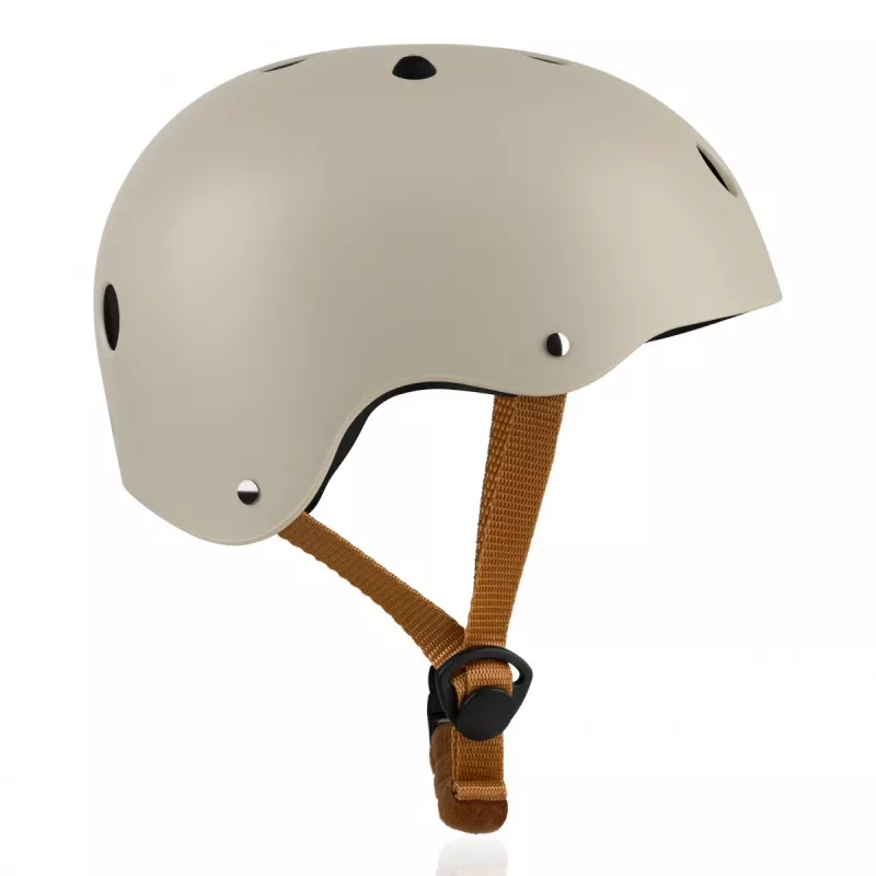 Lionelo LO-HELMET Beige Sand Bicycle Helmet – In-Mold PC Shell, 24 Vents, Headlock Dial, CE EN 1078, Size L 58-61 cm
