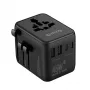 Crong One World Travel Adapter GaN 45W UK/EU/US/AU Black