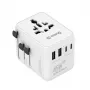 Crong One World Travel Adapter GaN 45W UK/EU/US/AU White