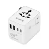 Crong One World Travel Adapter GaN 45W UK/EU/US/AU White