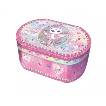 PULIO Oval Music Box - Ballerina Cat Pecoware