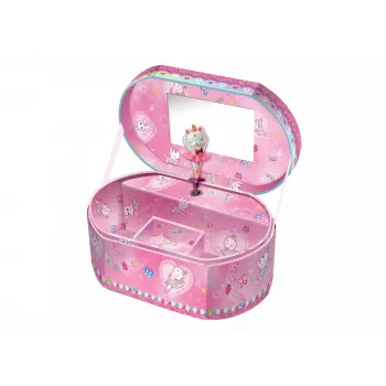 PULIO Oval Music Box - Ballerina Cat Pecoware