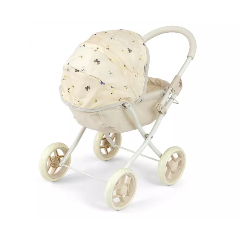 MILLY MALLY Doll Stroller Dori NATURE - Natural Wood, Classic Scandinavian Design, for Dolls up to 45 cm, Ages 12m+