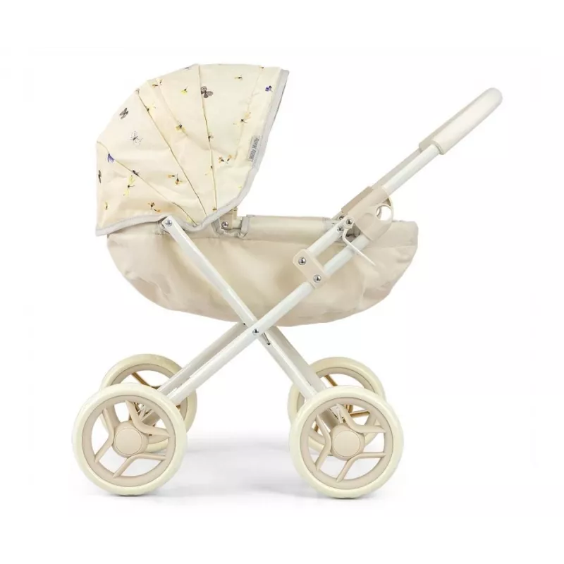 MILLY MALLY Doll Stroller Dori NATURE - Natural Wood, Classic Scandinavian Design, for Dolls up to 45 cm, Ages 12m+