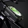 WILDMAN GX200 Desert Bicycle Frame Bag with Phone Holder - Black, 1.2L, Touchscreen Compatible