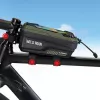 WILDMAN GX200 Desert Bicycle Frame Bag with Phone Holder - Black, 1.2L, Touchscreen Compatible