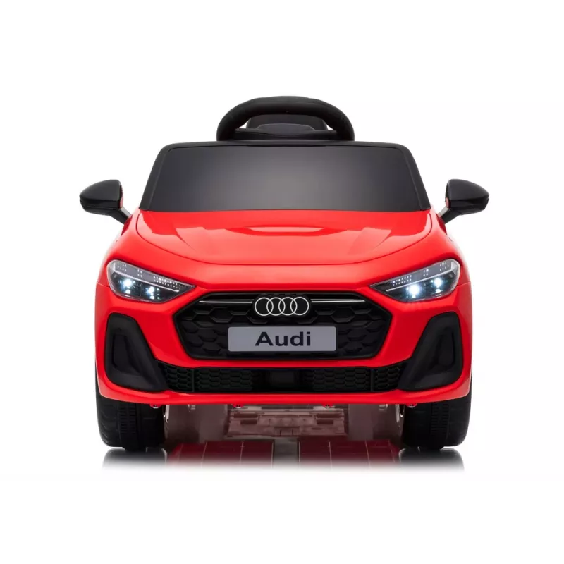 LEAN CARS Audi A5L HL788 Red 12V Electric Ride-On Car with Parental Remote Control, EVA Wheels, LED Lights, Music Panel, Seat Belt, Eco-Leather Seat, for Ages 3-6
