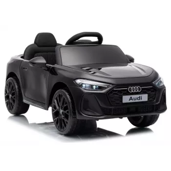 LEAN CARS Audi A5L HL788 Black 12V Battery-Powered Ride-On Car with Parental Remote Control, LED Lights, MP3, EVA Foam Wheels, Eco-Leather Seat, 30 kg Max Load, for Kids 3-8 Years
