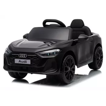 LEAN CARS Audi A5L HL788 Black 12V Battery-Powered Ride-On Car with Parental Remote Control, LED Lights, MP3, EVA Foam Wheels, Eco-Leather Seat, 30 kg Max Load, for Kids 3-8 Years