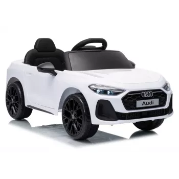 LEAN CARS Audi A5L HL788 12V Kids Electric Ride-On Car with Remote Control, White