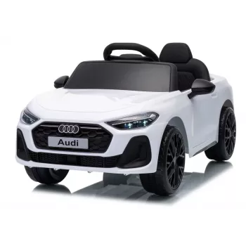 LEAN CARS Audi A5L HL788 12V Kids Electric Ride-On Car with Remote Control, White