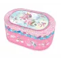 PULIO Pecoware Oval Music Box - Unicorn, Wind-Up Twinkle Twinkle Little Star, Spinning Figurine, Mirror, Flocked Lining, Multicolour