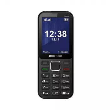MAXCOM MM282 4G Dual SIM Feature Phone, 2.8-inch TFT Display, KaiOS, 2 MP Camera, 1400 mAh Battery, USB-C, Bluetooth 5.1, Wi-Fi Hotspot, FM Radio, Black