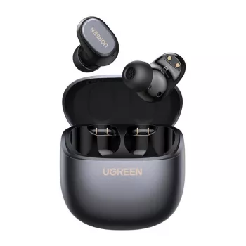 UGREEN WS220 TWS True Wireless Bluetooth 5.0 Earbuds with Charging Case, Touch Control, IPX4 Water Resistance, Built-in Mic, 16h Total Battery Life - Black