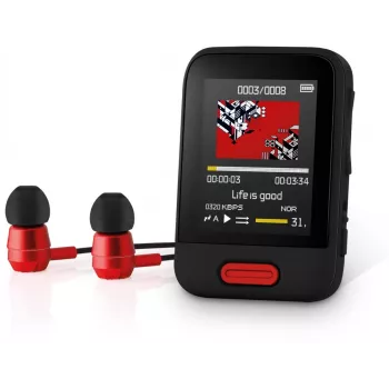 SENCOR SFP 7716BK 16GB Portable MP3/MP4 Player with Bluetooth, 1.8 inch Display, FM Radio, Voice Recorder - Black