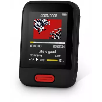 SENCOR SFP 7716BK 16GB Portable MP3/MP4 Player with Bluetooth, 1.8 inch Display, FM Radio, Voice Recorder - Black