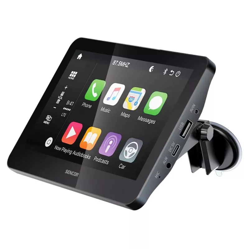 SENCOR SCT M760BWT 7 inch Wireless CarPlay Android Auto 2-DIN Multimedia Receiver with Rear Camera Input