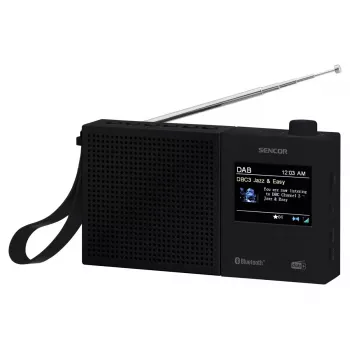 SENCOR SRD 7790B DAB+ Radio with FM, Bluetooth, USB, 2.4 inch LCD, Rechargeable Battery