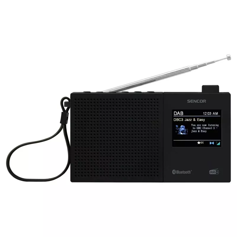 SENCOR SRD 7790B DAB+ Radio with FM, Bluetooth, USB, 2.4 inch LCD, Rechargeable Battery