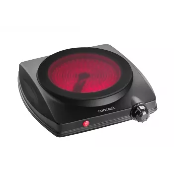 CONCEPT VE3065 Single Electric Hot Plate 1250W Black