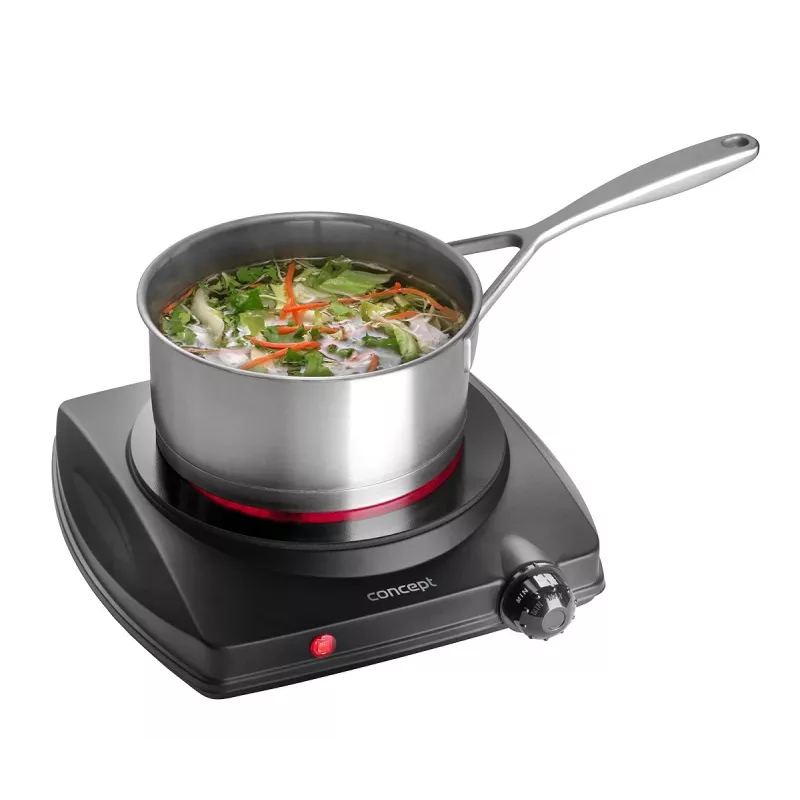 CONCEPT VE3065 Single Electric Hot Plate 1250W Black