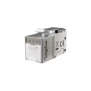 DIGITUS Keystone Module Cat. 6A, Shielded, Tool-Free, RJ45, Silver