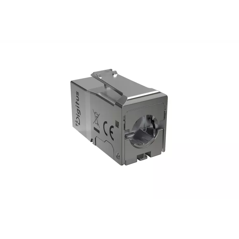 DIGITUS Keystone Module Cat. 6A, Shielded, Tool-Free, RJ45, Silver