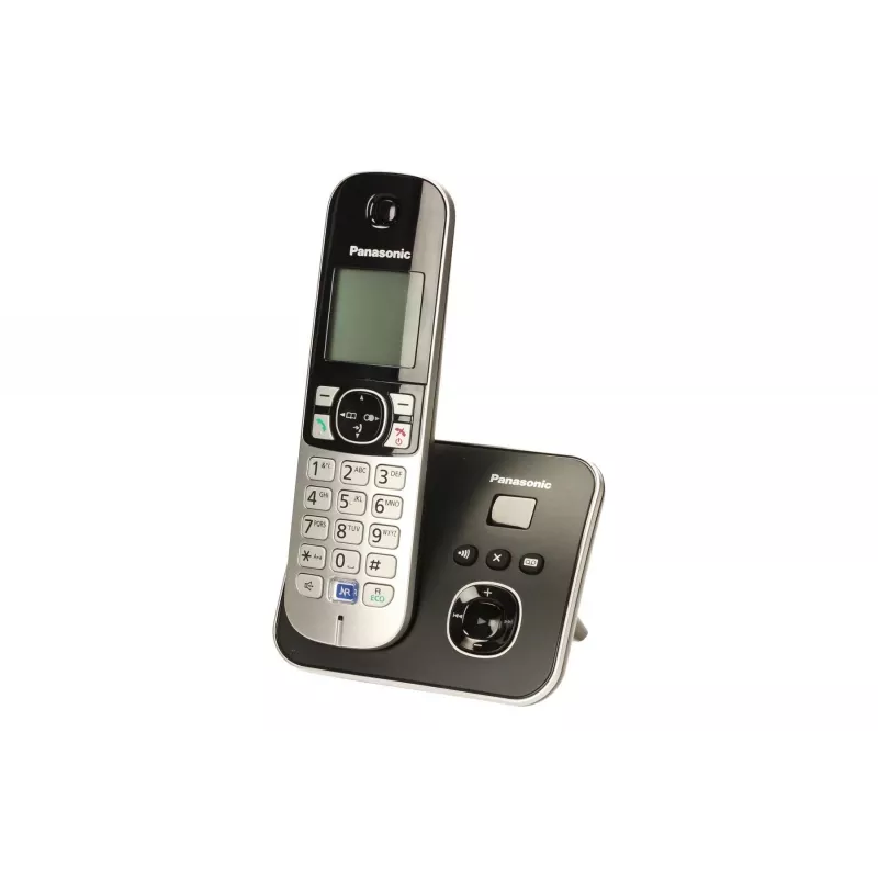 Panasonic KX-TG6821 DECT Cordless Phone with Answering Machine, Black
