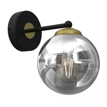 Bursa E14 Wall Light Black/Gold