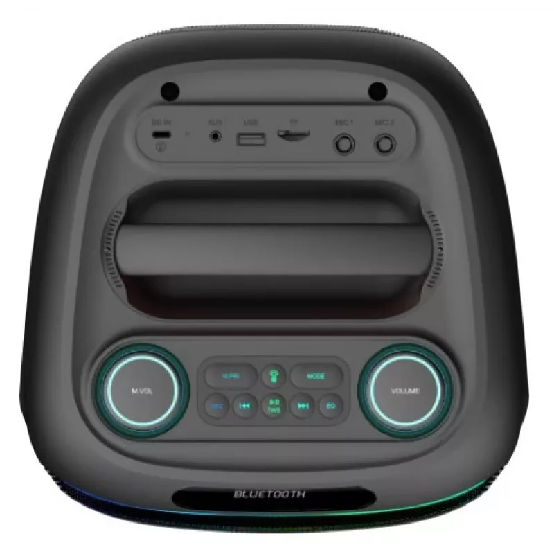 DENVER BPS-170 400W Bluetooth Party Speaker with RGB Lights, TWS, Karaoke, FM Radio, USB/SD/AUX/Mic Inputs