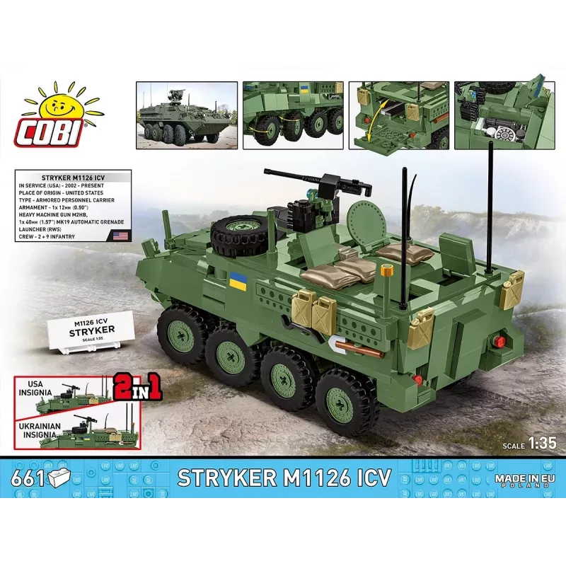 COBI Stryker M1126 ICV 1:35 Scale Military Vehicle Model Kit