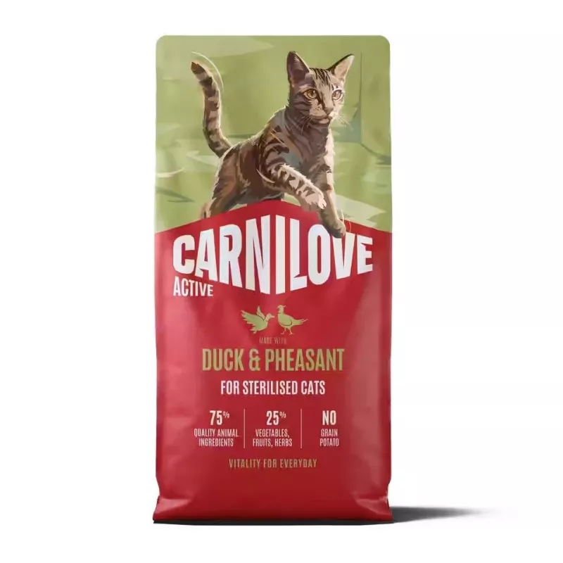 CARNILOVE ACTIVE Cat Dry Made with Duck & Pheasant for Sterilised Adult All Breeds 6 kg