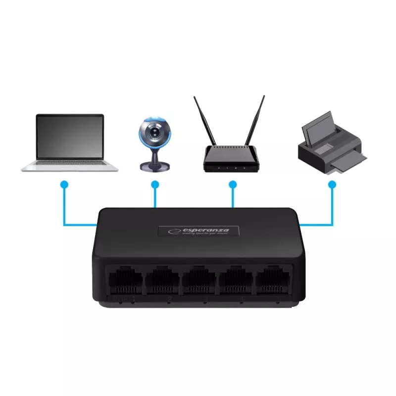 ESPERANZA 5-Port Gigabit Switch 10/100/1000 ONYX ENS103