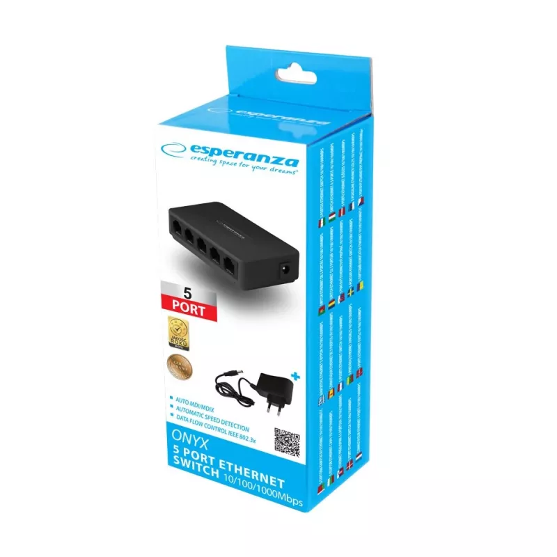 ESPERANZA 5-Port Gigabit Switch 10/100/1000 ONYX ENS103
