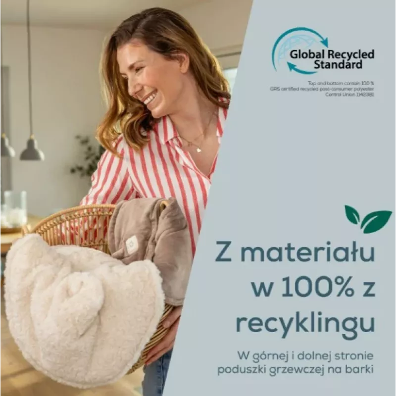 Beurer HK 165 Huggy Creme Heated Cushion | 3 Heat Settings, Machine Washable, Beurer Safety System