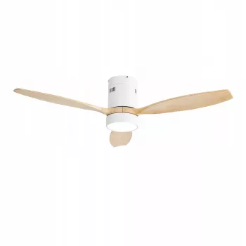 Extralink Nature Flow 52 Smart WiFi Ceiling Fan with Wood Blades, DC Motor, LED Light, App Control, 132 cm