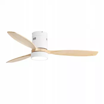 Extralink Nature Flow 52 Smart WiFi Ceiling Fan with Wood Blades, DC Motor, LED Light, App Control, 132 cm