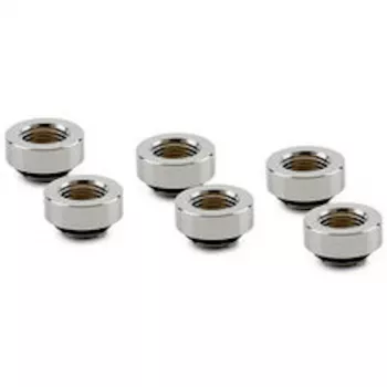 Thermal Grizzly DeltaMate Extender Fitting MF7, Gloss Nickel, 6-Pack