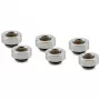 Thermal Grizzly DeltaMate Extender Fitting MF7, Gloss Nickel, 6-Pack