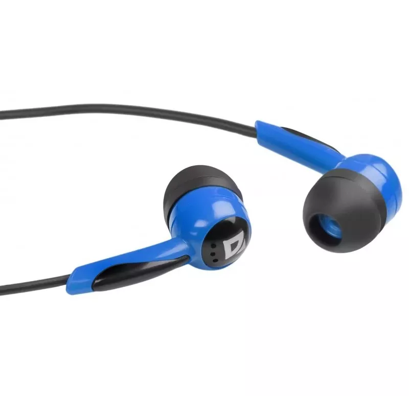 Defender EARPHONES BASIC 604 Wired In-Ear Headset with Microphone, Black-Blue