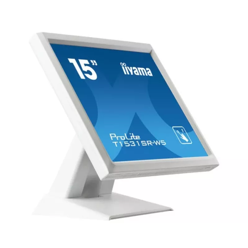 Iiyama ProLite T1531SR-W5 15 inch XGA 4:3 5-Wire Resistive Touchscreen LED Monitor, White