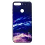 Evelatus Samsung Galaxy A7 (2018) Tempered Glass Back Cover Case - Starry Night