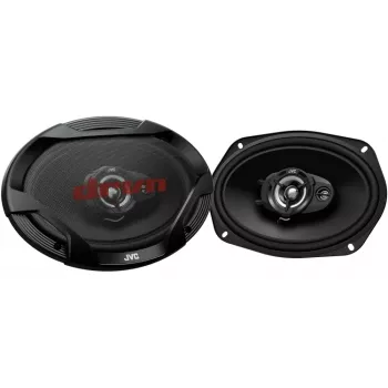 JVC CS-DR6932 6x9 inch 3-Way Coaxial Car Speakers, 500W Peak, 70W RMS, Carbon Mica Woofer, PEI Tweeters, 4 Ohm