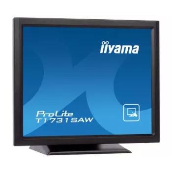 Iiyama ProLite T1731SAW-B5 17 inch LED Touchscreen Monitor - SXGA 1280x1024, TN, SAW, DVI/VGA, USB, Speakers, Black