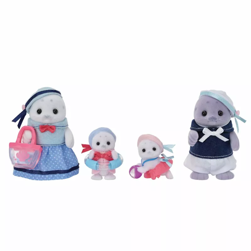 Sylvanian Families Seal Family Figure Set - Glenn, Amanda & Baby Nicola with Accessories