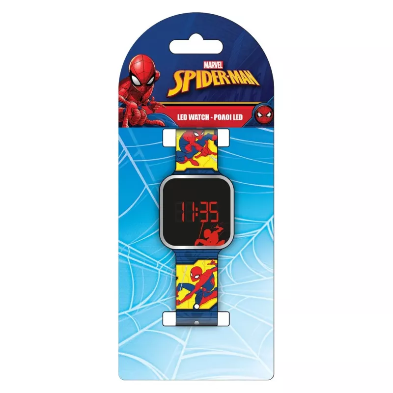 PULIO Spiderman LED Digital Kids Watch - Red/Blue